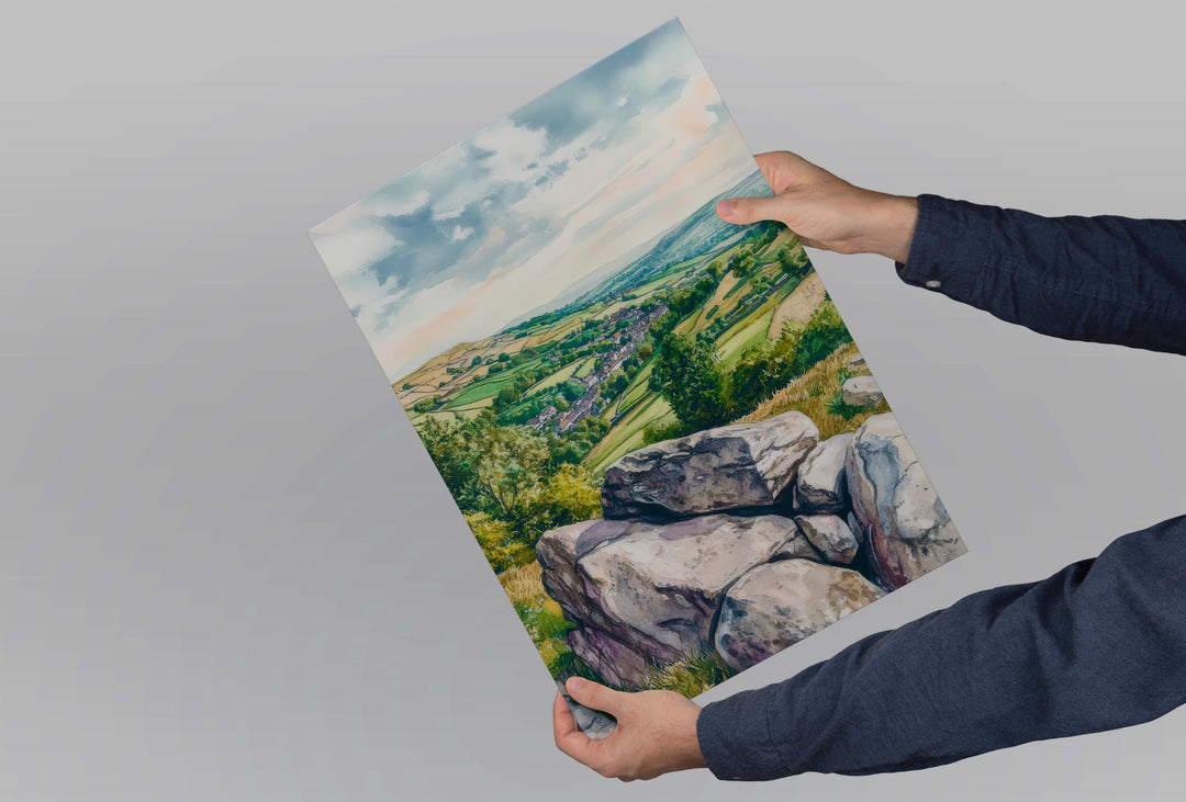 Ilkley Watercolor Poster Wall Art Ilkley Wall Hanging Home Décor Ilkley Gift Art Lovers United Kingdom Wall Art