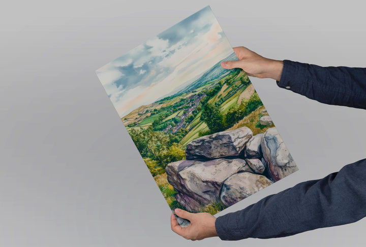 Ilkley Watercolor Poster Wall Art Ilkley Wall Hanging Home Décor Ilkley Gift Art Lovers United Kingdom Wall Art