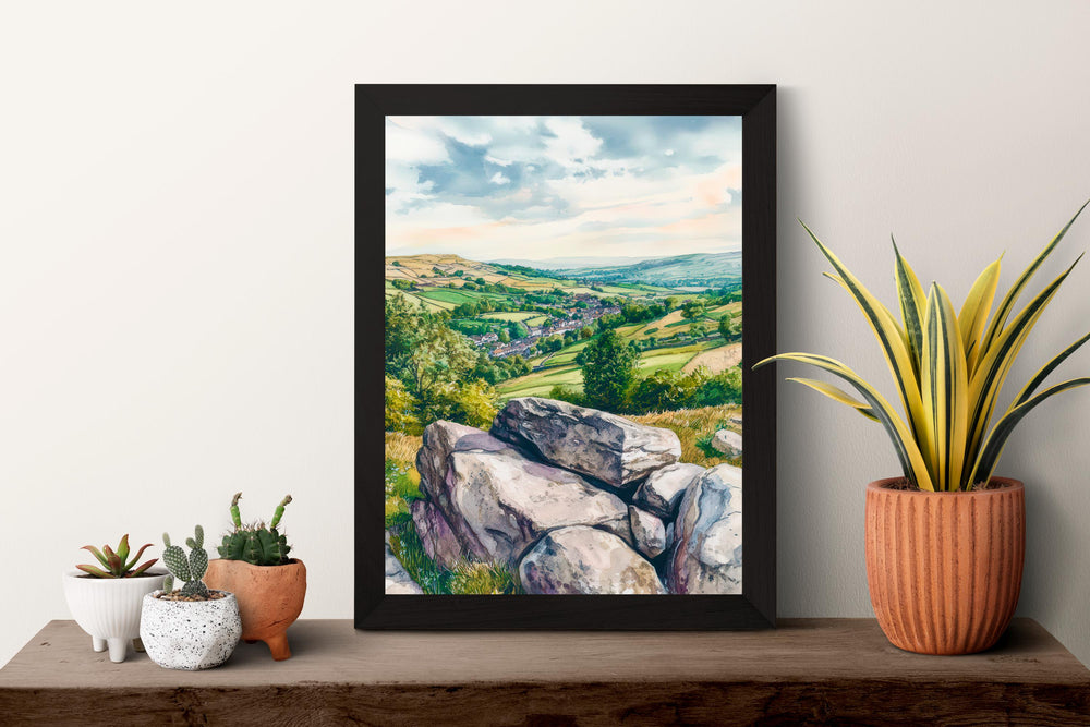 Ilkley Watercolor Poster Wall Art Ilkley Wall Hanging Home Décor Ilkley Gift Art Lovers United Kingdom Wall Art