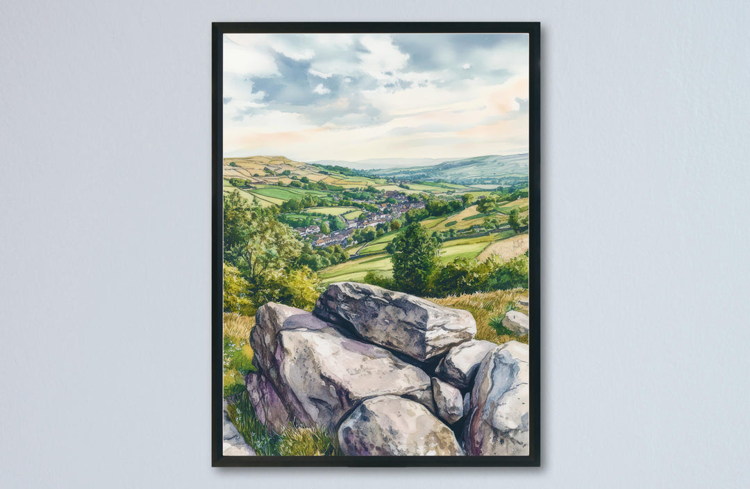 Ilkley Watercolor Poster Wall Art Ilkley Wall Hanging Home Décor Ilkley Gift Art Lovers United Kingdom Wall Art