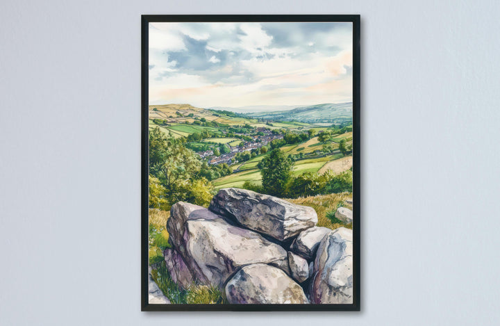 Ilkley Watercolor Poster Wall Art Ilkley Wall Hanging Home Décor Ilkley Gift Art Lovers United Kingdom Wall Art