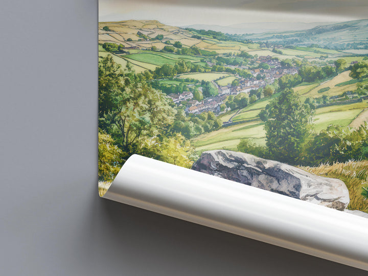 Ilkley Watercolor Poster Wall Art Ilkley Wall Hanging Home Décor Ilkley Gift Art Lovers United Kingdom Wall Art