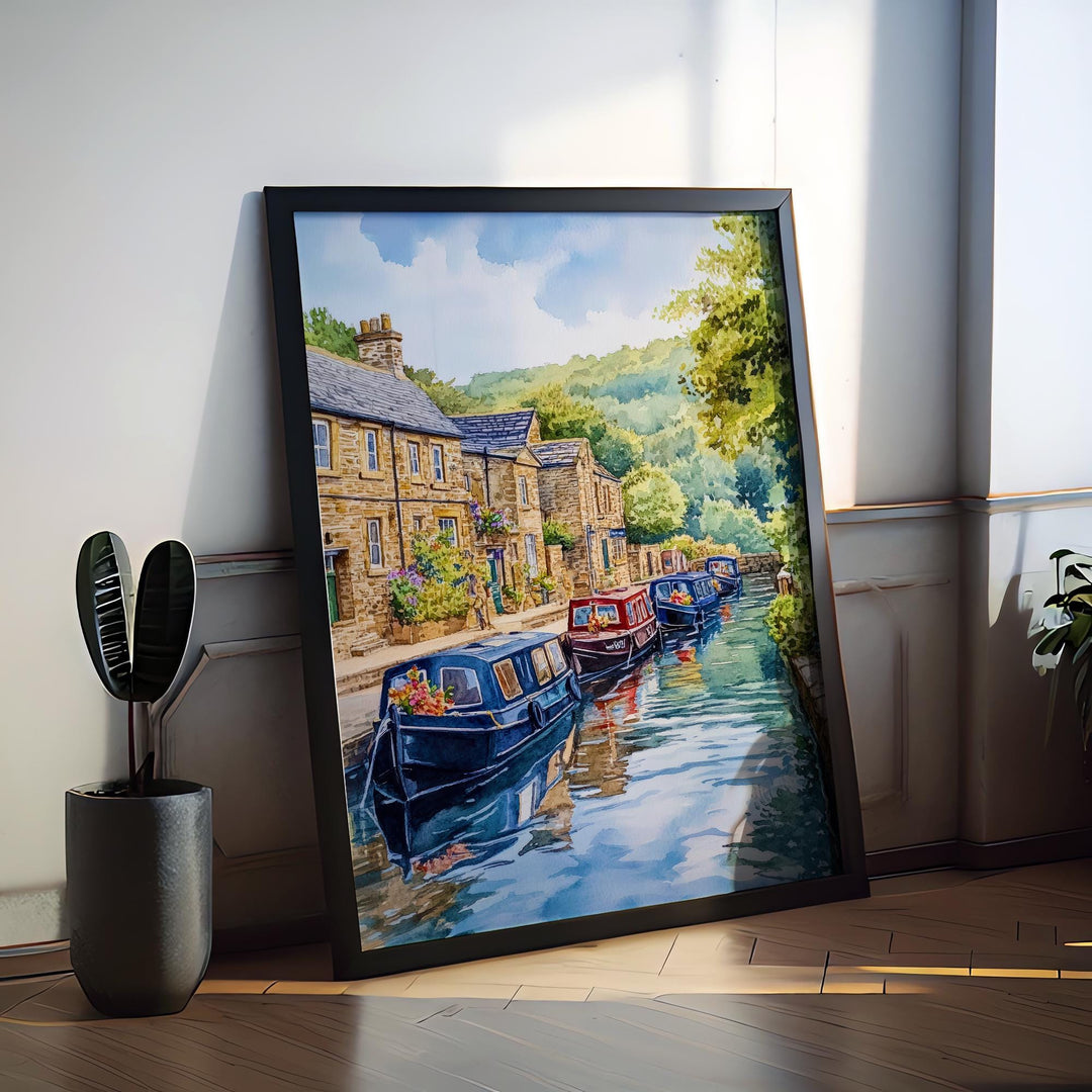 Hebden Bridge Watercolor Poster Wall Art Hebden Bridge Wall Hanging Home Décor Hebden Bridge Gift Art Lovers United Kingdom Wall Art