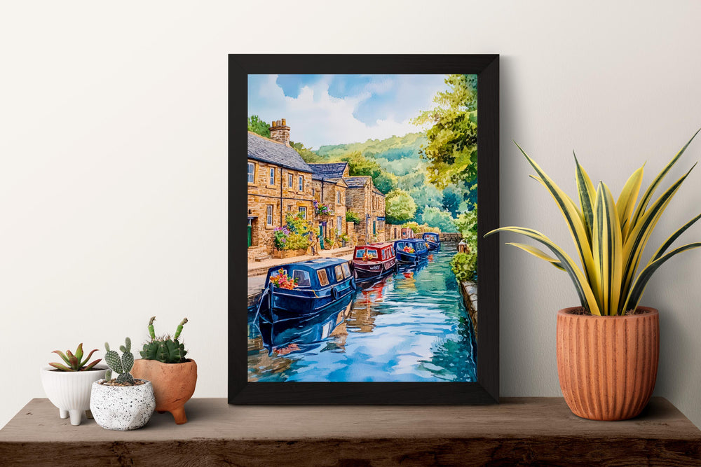 Hebden Bridge Watercolor Poster Wall Art Hebden Bridge Wall Hanging Home Décor Hebden Bridge Gift Art Lovers United Kingdom Wall Art