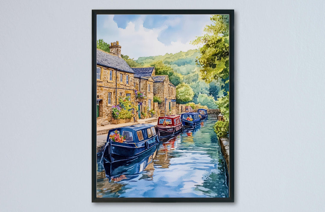 Hebden Bridge Watercolor Poster Wall Art Hebden Bridge Wall Hanging Home Décor Hebden Bridge Gift Art Lovers United Kingdom Wall Art