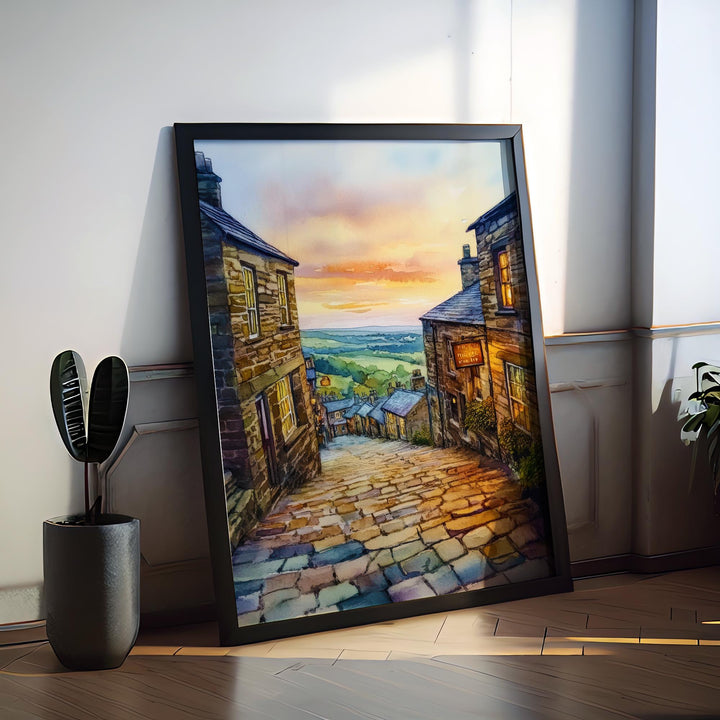 Haworth Watercolor Poster Wall Art Haworth Wall Hanging Home Décor Haworth Gift Art Lovers United Kingdom Wall Art