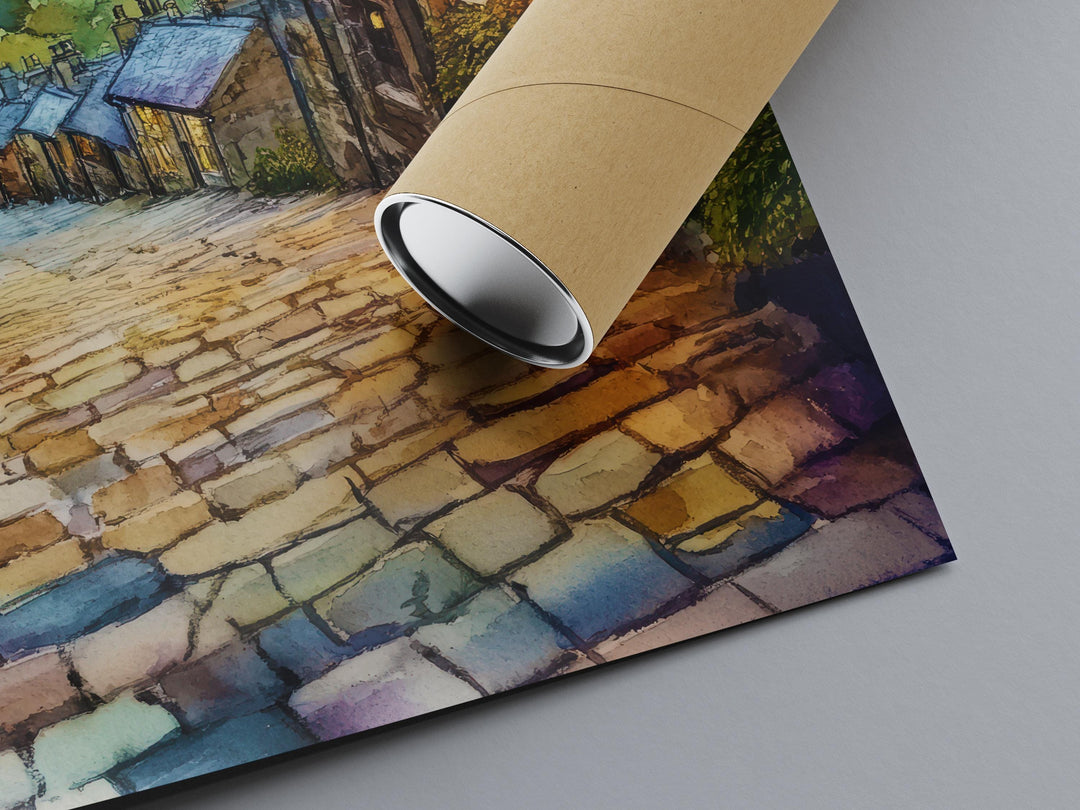 Haworth Watercolor Poster Wall Art Haworth Wall Hanging Home Décor Haworth Gift Art Lovers United Kingdom Wall Art