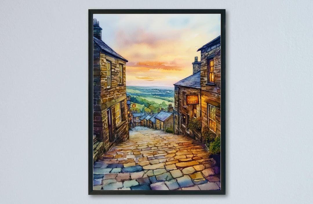 Haworth Watercolor Poster Wall Art Haworth Wall Hanging Home Décor Haworth Gift Art Lovers United Kingdom Wall Art