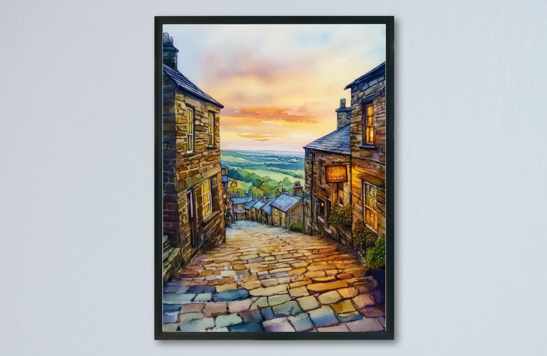Haworth Watercolor Poster Wall Art Haworth Wall Hanging Home Décor Haworth Gift Art Lovers United Kingdom Wall Art