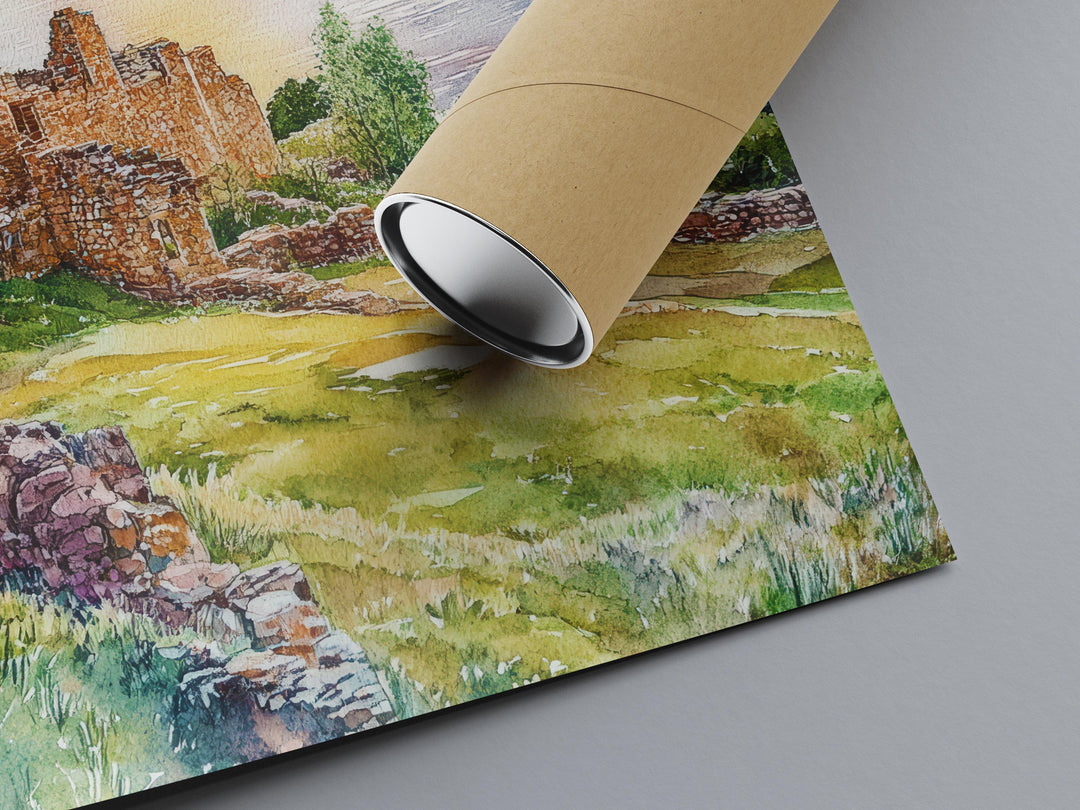 Loch Ness Watercolor Poster Wall Art Loch Ness Wall Hanging Home Décor Loch Ness Gift Art Lovers Scotland Wall Art