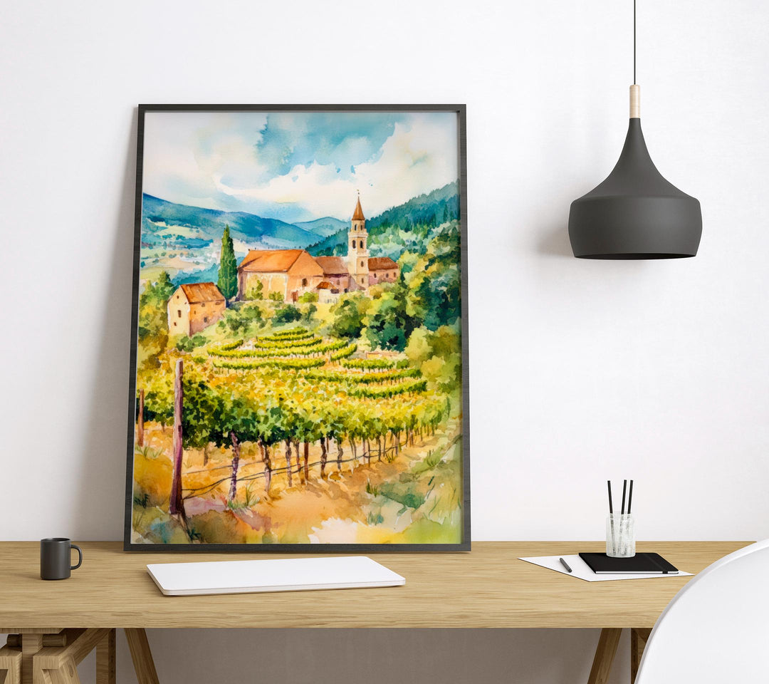 Wachau Watercolor Poster Wall Art Wachau Wall Hanging Home Décor Wachau Gift Art Lovers Austria Wall Art