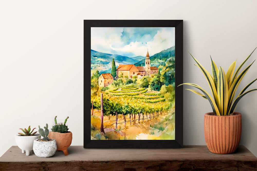 Wachau Watercolor Poster Wall Art Wachau Wall Hanging Home Décor Wachau Gift Art Lovers Austria Wall Art