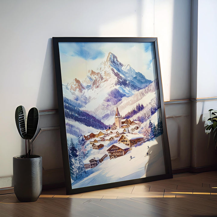 St. Anton Watercolor Poster Wall Art St. Anton Wall Hanging Home Décor St. Anton Gift Art Lovers Austria Wall Art