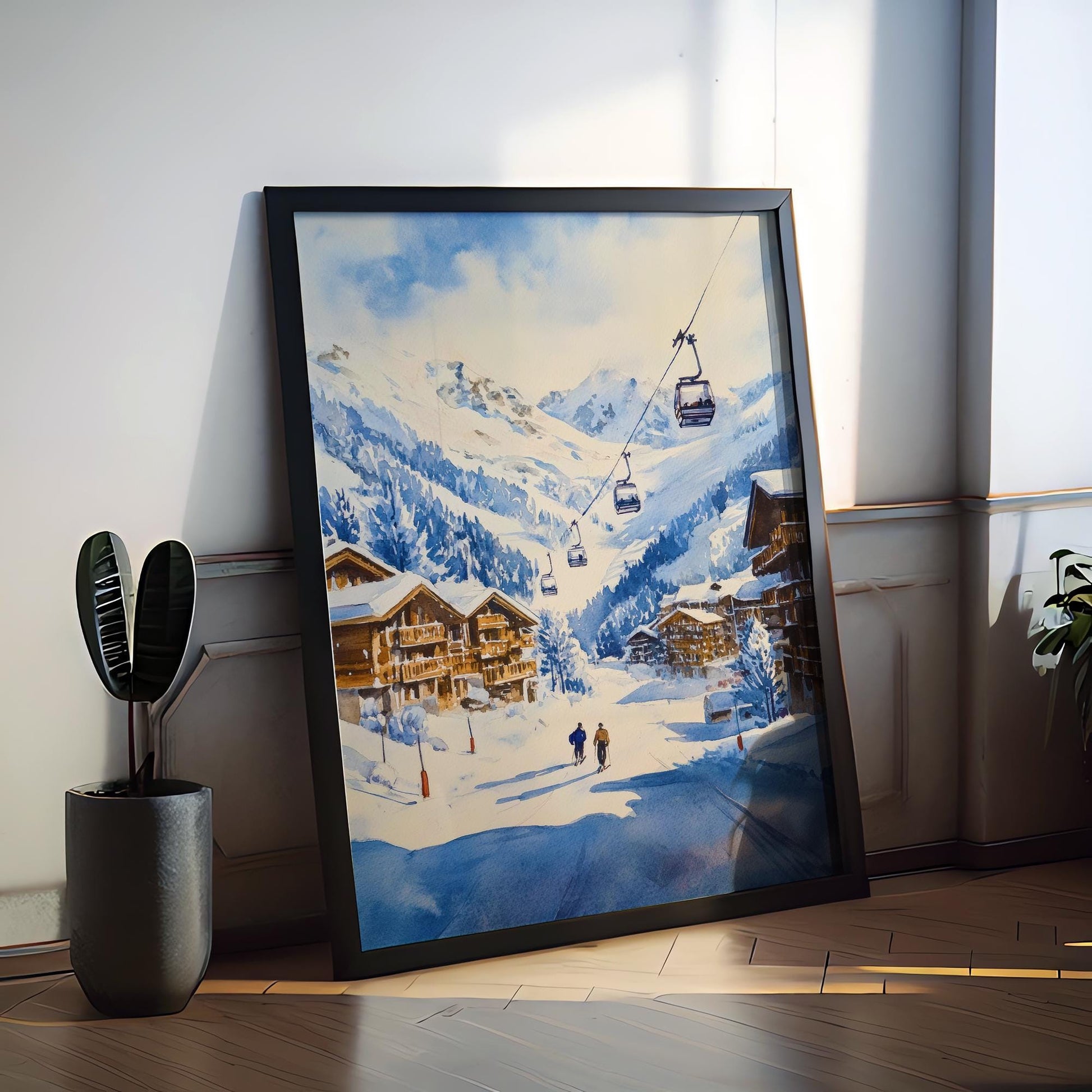 Lech Watercolor Poster Wall Art Lech Wall Hanging Home Décor Lech Gift Art Lovers Austria Wall Art