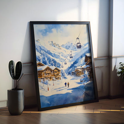 Lech Watercolor Poster Wall Art Lech Wall Hanging Home Décor Lech Gift Art Lovers Austria Wall Art