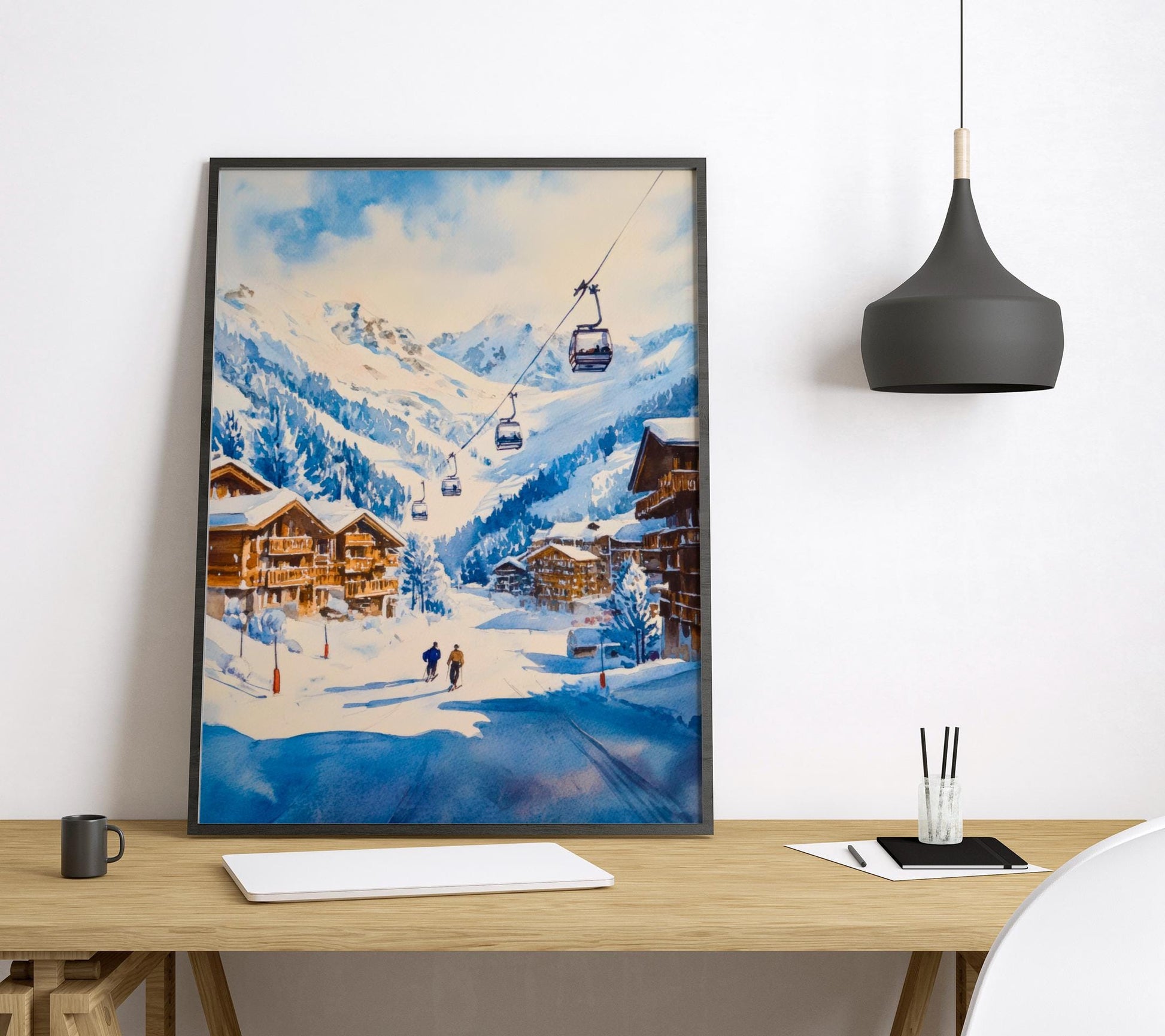 Lech Watercolor Poster Wall Art Lech Wall Hanging Home Décor Lech Gift Art Lovers Austria Wall Art