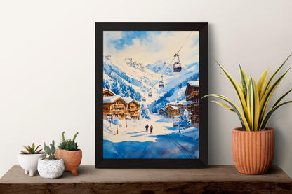 Lech Watercolor Poster Wall Art Lech Wall Hanging Home Décor Lech Gift Art Lovers Austria Wall Art
