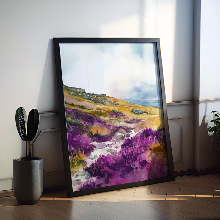 Zennor Watercolor Poster Wall Art Zennor Wall Hanging Home Décor Zennor Gift Art Lovers United Kingdom Wall Art