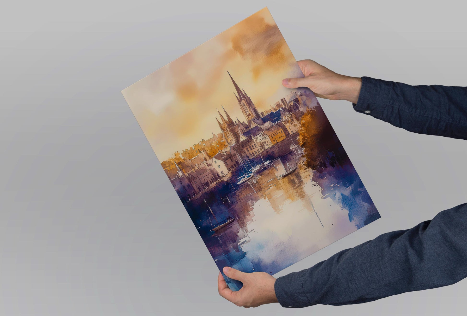 Truro Watercolor Poster Wall Art Truro Wall Hanging Home Décor Truro Gift Art Lovers United Kingdom Wall Art