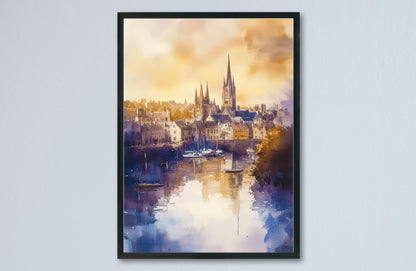 Truro Watercolor Poster Wall Art Truro Wall Hanging Home Décor Truro Gift Art Lovers United Kingdom Wall Art