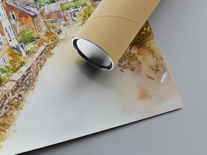 St Austell Watercolor Poster Wall Art St Austell Wall Hanging Home Décor St Austell Gift Art Lovers United Kingdom Wall Art
