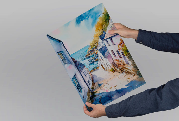 Polperro Watercolor Poster Wall Art Polperro Wall Hanging Home Décor Polperro Gift Art Lovers United Kingdom Wall Art