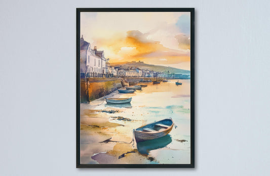Penzance Watercolor Poster Wall Art Penzance Wall Hanging Home Décor Penzance Gift Art Lovers United Kingdom Wall Art