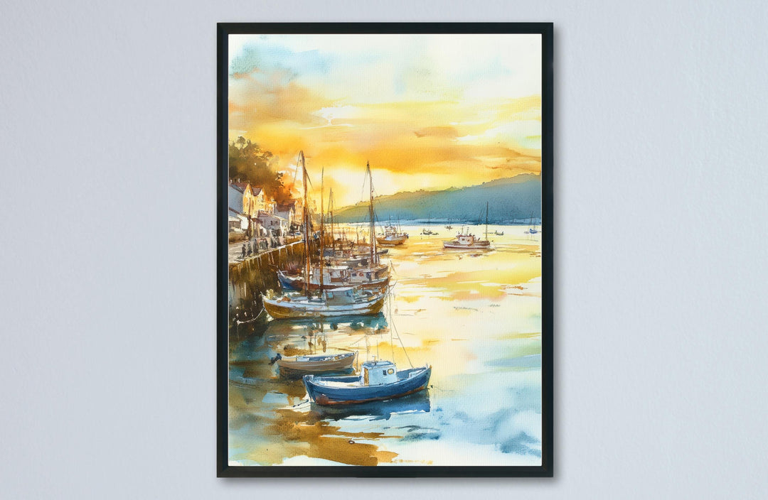Padstow Watercolor Poster Wall Art Padstow Wall Hanging Home Décor Padstow Gift Art Lovers United Kingdom Wall Art