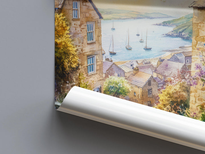 Mousehole Watercolor Poster Wall Art Mousehole Wall Hanging Home Décor Mousehole Gift Art Lovers United Kingdom Wall Art