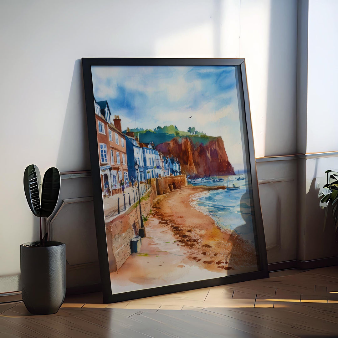 Sidmouth Watercolor Poster Wall Art Sidmouth Wall Hanging Home Décor Sidmouth Gift Art Lovers United Kingdom Wall Art