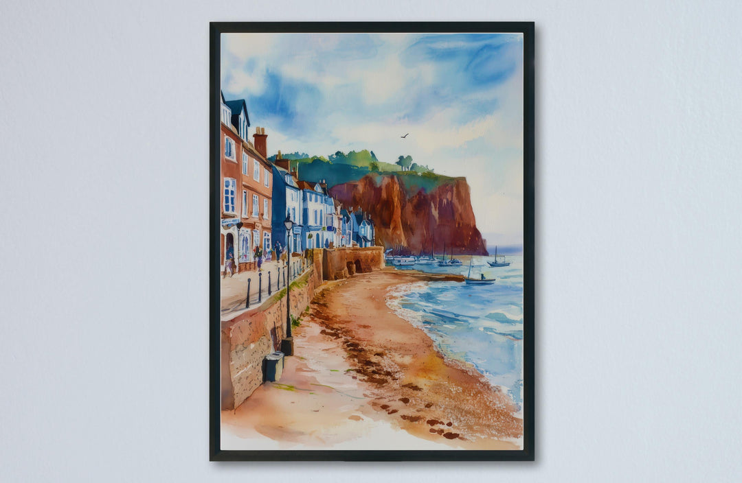 Sidmouth Watercolor Poster Wall Art Sidmouth Wall Hanging Home Décor Sidmouth Gift Art Lovers United Kingdom Wall Art