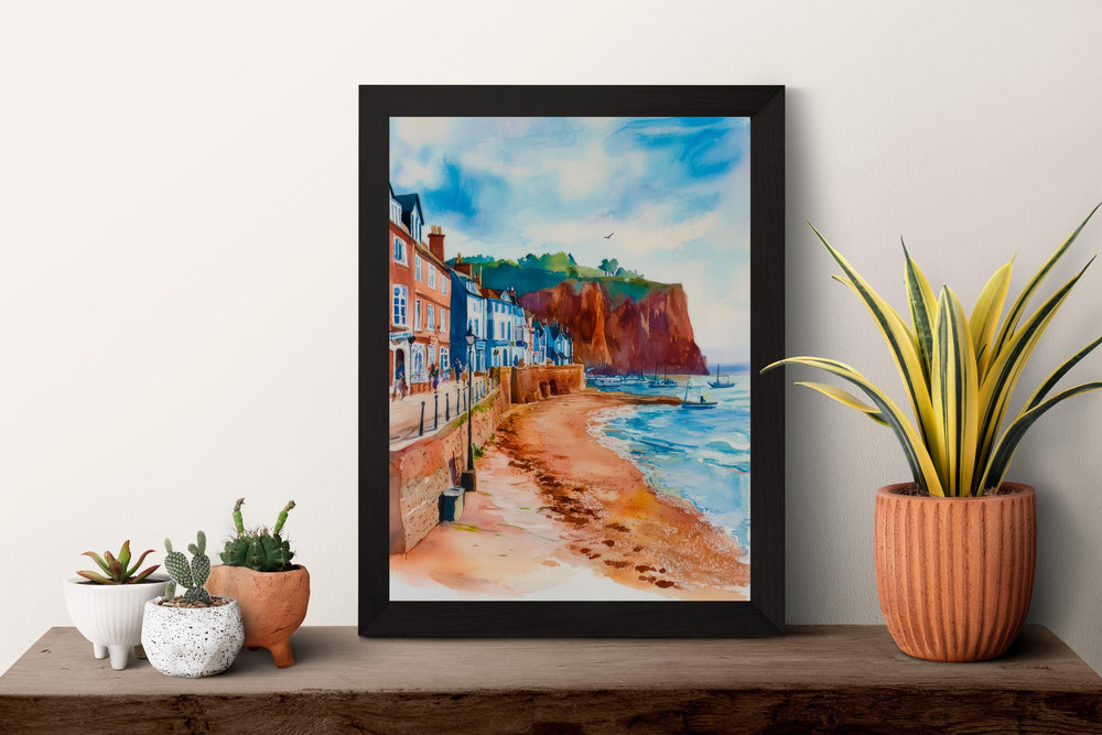 Sidmouth Watercolor Poster Wall Art Sidmouth Wall Hanging Home Décor Sidmouth Gift Art Lovers United Kingdom Wall Art