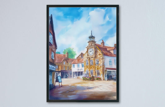 Thirsk Watercolor Poster Wall Art Thirsk Wall Hanging Home Décor Thirsk Gift Art Lovers United Kingdom Wall Art