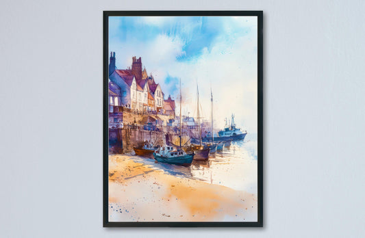 Bridlington Watercolor Poster Wall Art Bridlington Wall Hanging Home Décor Bridlington Gift Art Lovers United Kingdom Wall Art