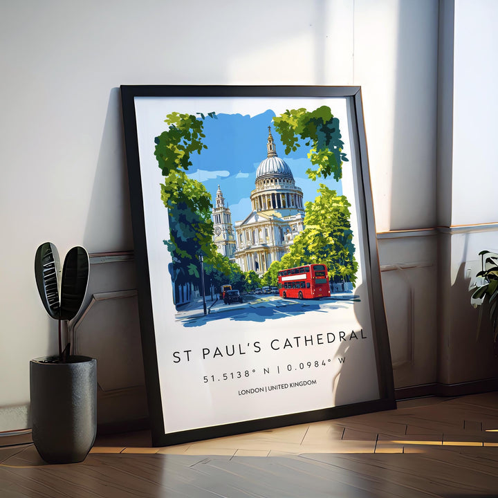 St Pauls Cathedral Watercolor Poster St Pauls Cathedral London Travel Print Wall Art St Pauls Cathedral Home Decor St Pauls Cathedral Gift