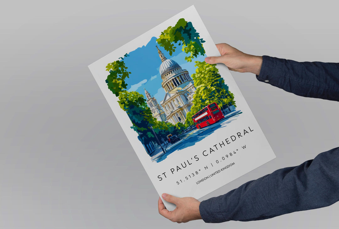 St Pauls Cathedral Watercolor Poster St Pauls Cathedral London Travel Print Wall Art St Pauls Cathedral Home Decor St Pauls Cathedral Gift