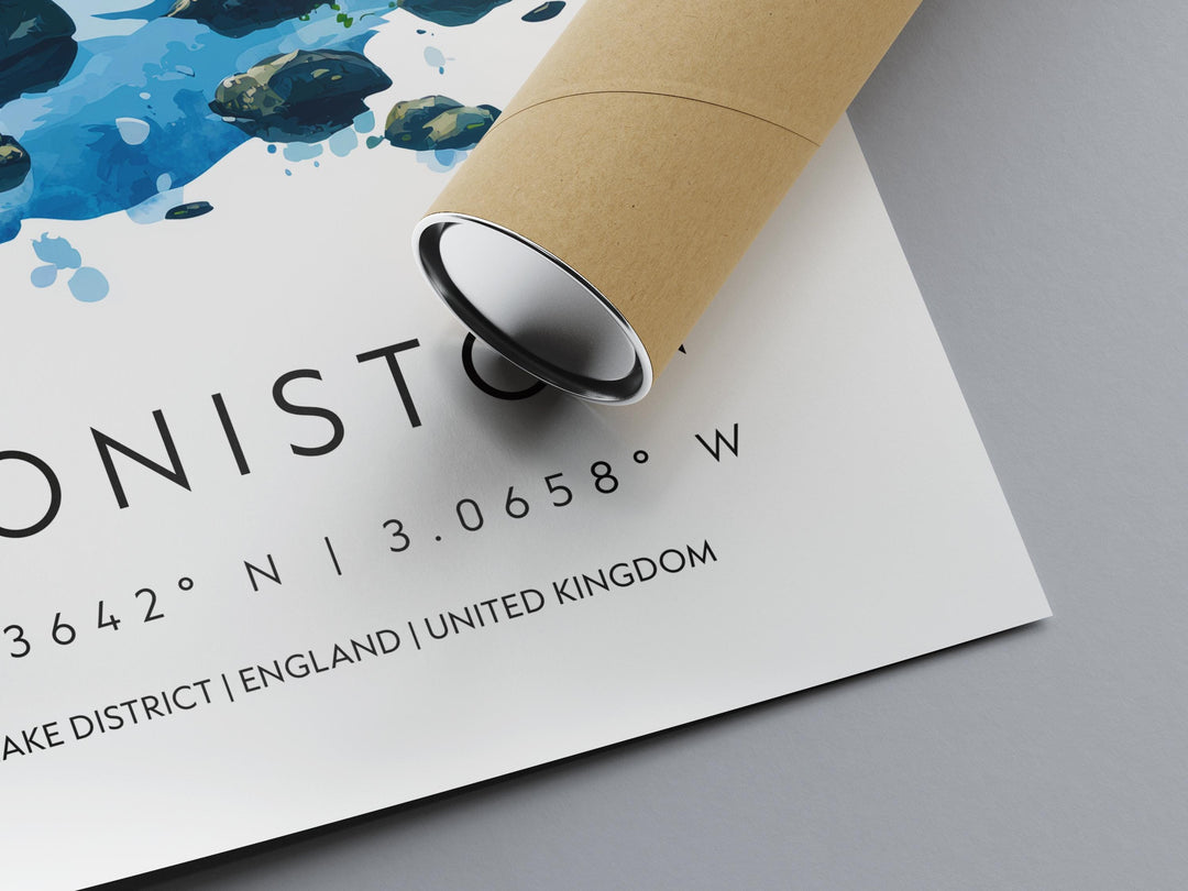 Coniston Watercolor Poster Coniston Lake District Travel Print Wall Art Coniston Home Decor Coniston Gift Art Lovers UK Lake