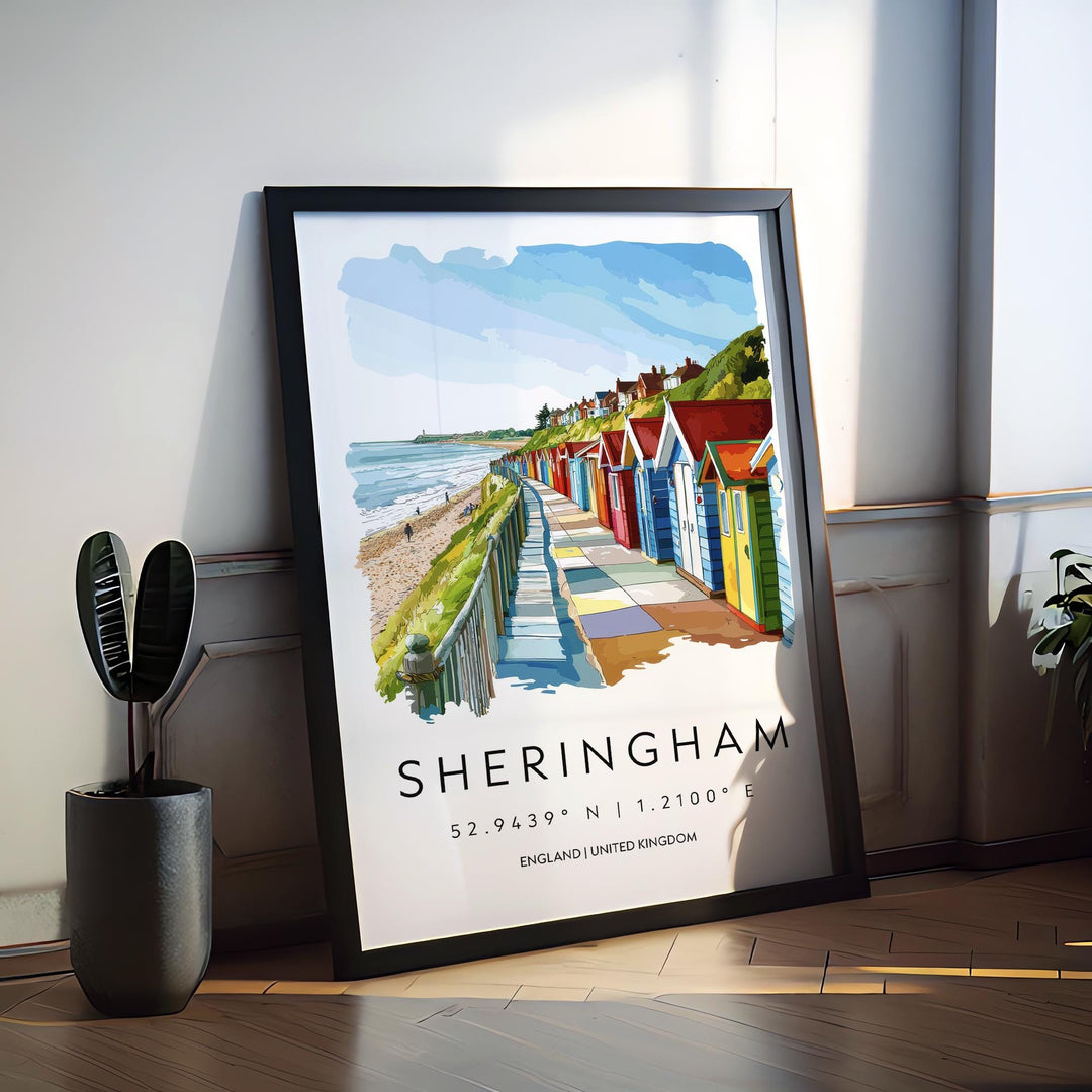 Sheringham Watercolor Poster Sheringham Norfolk Travel Print Wall Art Sheringham Home Decor Sheringham Gift Art Lovers UK Seaside