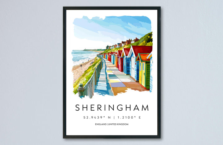 Sheringham Watercolor Poster Sheringham Norfolk Travel Print Wall Art Sheringham Home Decor Sheringham Gift Art Lovers UK Seaside