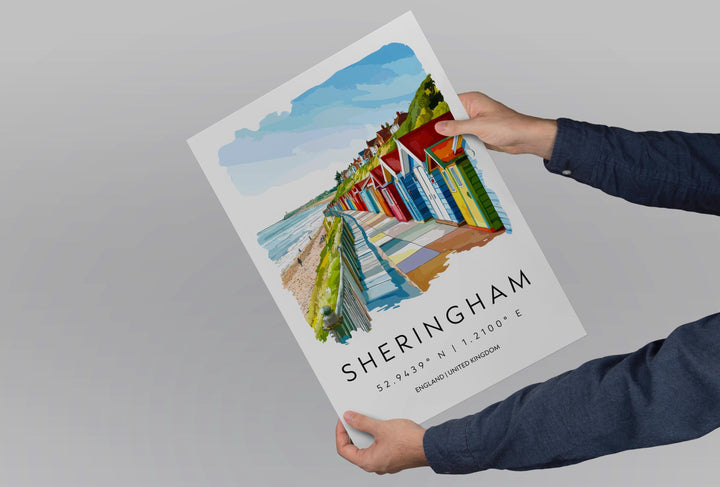 Sheringham Watercolor Poster Sheringham Norfolk Travel Print Wall Art Sheringham Home Decor Sheringham Gift Art Lovers UK Seaside
