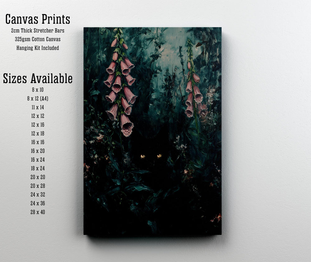 Foxglove Print | Vintage Forest Art, Watching Eyes