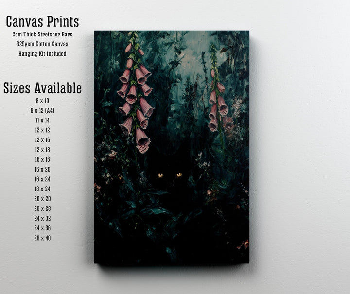 Foxglove Print | Vintage Forest Art, Watching Eyes