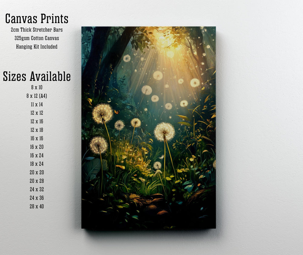 Dandelion Flight School Print | Vintage Cottagecore Art Poster