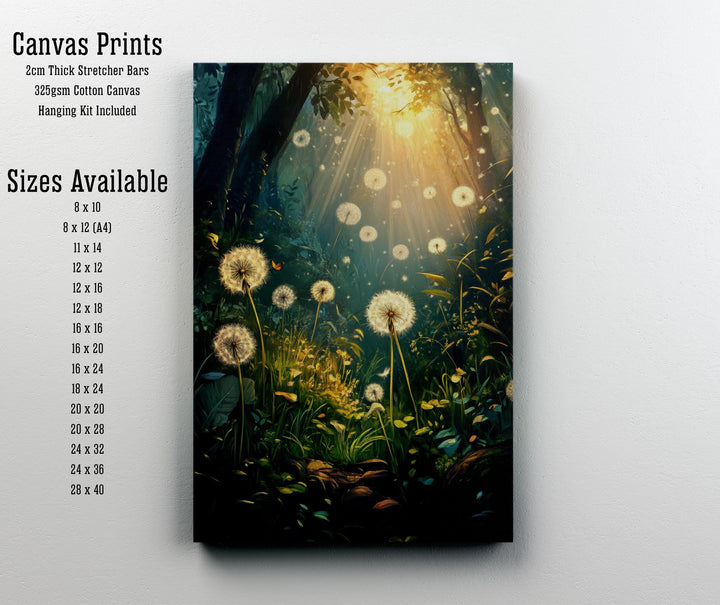 Dandelion Flight School Print | Vintage Cottagecore Art Poster