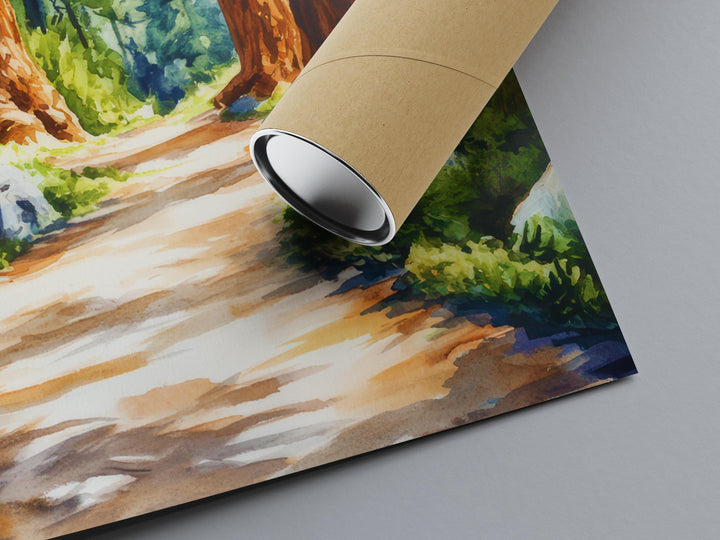 Sequoia National Park Watercolor Poster Sequoia National Park California Travel Print Wall Art Sequoia Home Decor Sequoia Gift Art Lovers