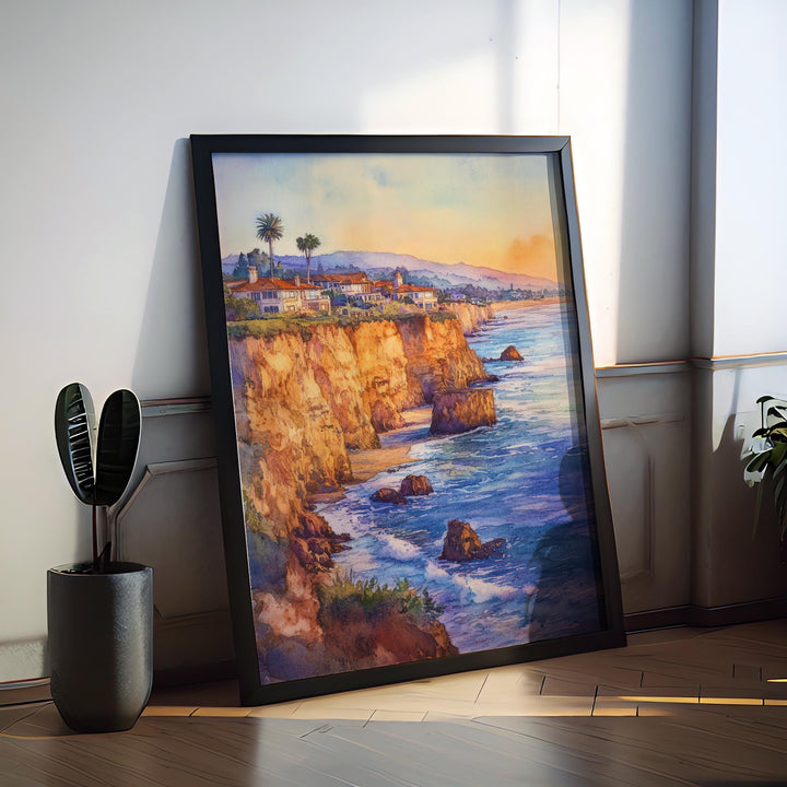 Newport Beach Watercolor Poster Newport Beach California Travel Print Wall Art Newport Beach Home Decor Newport Beach Gift Art Lovers Beach