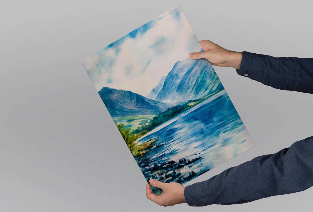 Wasdale Watercolor Poster Wall Art Wasdale Wall Decor Home Décor Wasdale Gift United Kingdom Art Lover Gift, Travel Souvenir Print