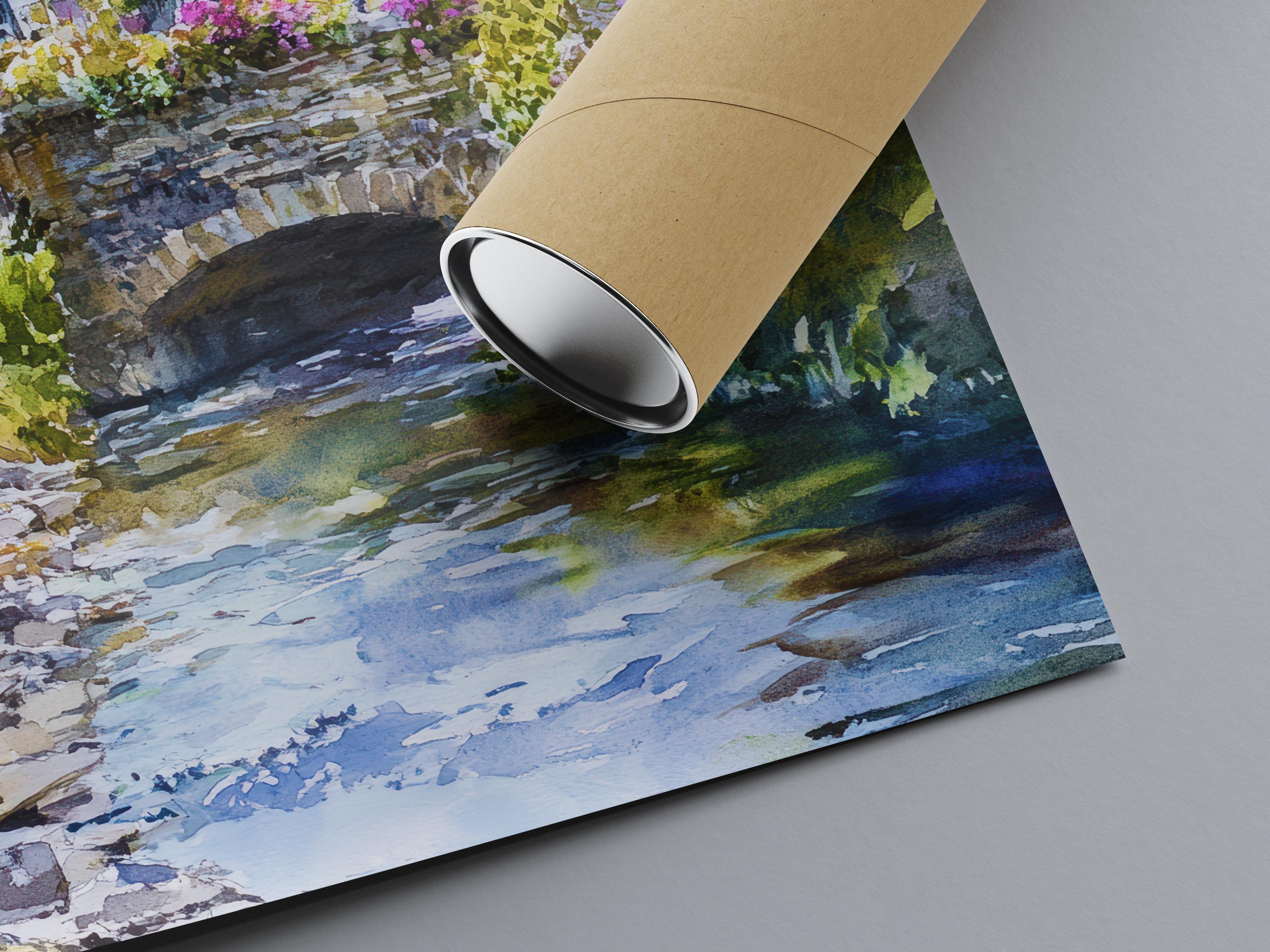 Ambleside Watercolor Poster Wall Art Ambleside Wall Decor Home Décor Ambleside Gift United Kingdom Art Lover Gift, Travel Souvenir Print