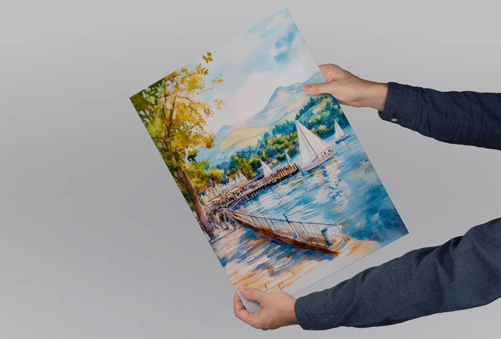 Bowness Watercolor Poster Wall Art Bowness Wall Decor Home Décor Bowness Gift United Kingdom Art Lover Gift, Travel Souvenir Print