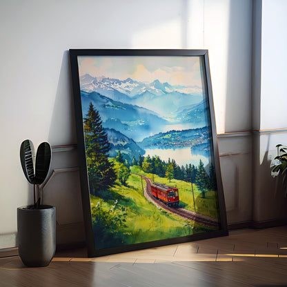 Rigi watercolor poster Wall Art Rigi Wall Hanging Home Décor Rigi Gift Art Lovers Switzerland Art Lover Gift Switzerland wall art